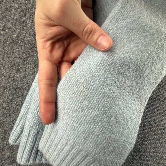 Lacoste Men Sweater Pullover 1/4 Zip Light Blue Knit Pure Wool Croc Logo Adult - Picture 13 of 14